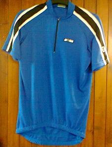 Maillot mc bio racer bleu vue devant